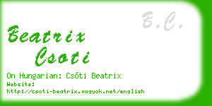 beatrix csoti business card